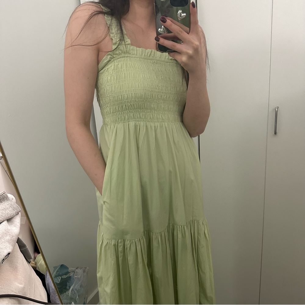Abercrombie Green Maxi Dress (with pockets!)